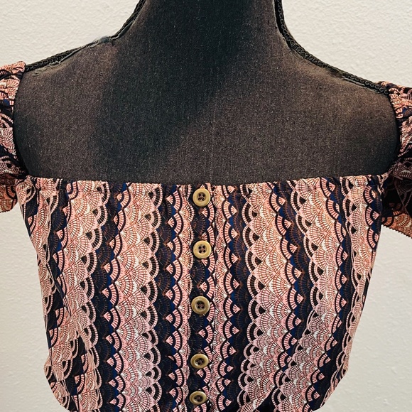 CLEOBELLA 2 pc handmade India maxi dress Blush/brown/black print Orig 328 - Picture 4 of 11